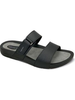 Ceyo 9877-1I Siyah Ortopedik Erkek Terlik