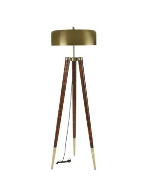 Vivense Stil Büyük Retro 8 Başlıklı Lambader, Ceviz Eskitme Ayak