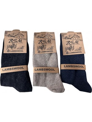 Array Bsm Lamswool Kışlık Erkek Çorap 3 Adet