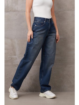 FullaModa Yüksek Bel Baggy Jean