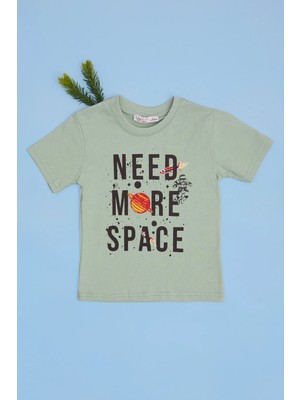 FullaModa Need More Space Baskılı Erkek Çocuk Tişört