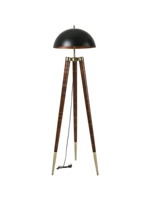 Vivense Stil Lambader, Ceviz Ayak, Siyah Büyük Retro Başlıklı