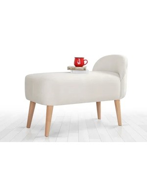 Vivense Luna Bernes Bench Puf, Krem