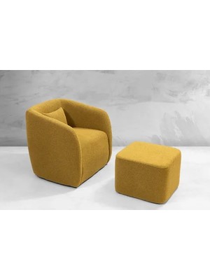 Vivense Arya Teddy Berjer ve Puf, Sarı