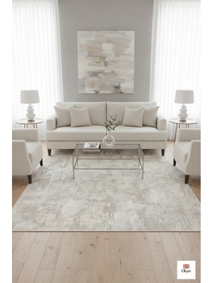 Modern Akrilik Salon Halısı | Ekstra Yumuşak Kalın Dokuma | Pamuk Jüt Tabanlı Lüks Halı