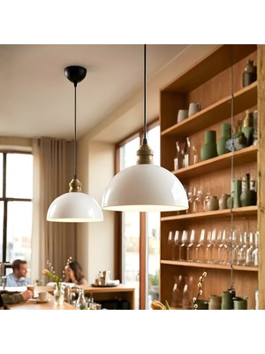 Homing Swiss Beyaz Metal Sarkıt Cafe Restoran Ev Ofis