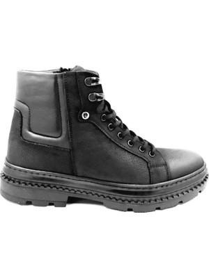 Pierre Cardin 382208 Siyah Kışlık Bağcıklı Fermuarlı Erkek Bot