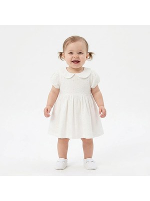 Hellobaby Kız Bebek Elbise Çıtçıtlı Bebe Yaka Short Sleeve