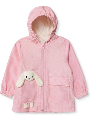 Midimod Kız Bebek Yağmurluk Kapüşonlu Uzun Kol