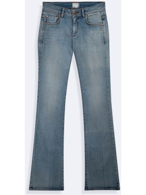LTB Julıana Boru Paça Orta Bel Mid Indigo Jean Pantolon