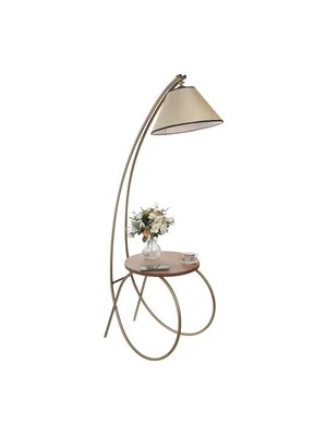 Vivense Güler Eskitme Lambader Pramit Açık Hasır Abajurlu