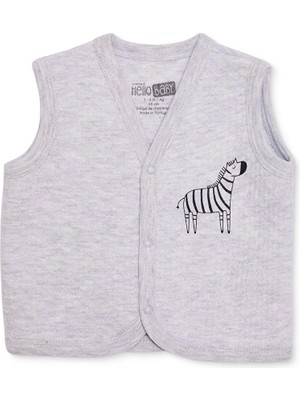 Hellobaby Erkek Bebek Kapitone Yelek Çıtçıtlı V Yaka Sleeveless