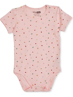 Hellobaby Kız Bebek Body Çıtçıtlı Yaka Short Sleeve