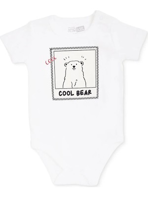 Hellobaby Erkek Bebek Body Hayvan Baskılı Çıtçıtlı Çıtçıtlı Yaka Short Sleeve