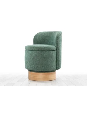 Vivense Rodiac Dönen Puf, Yeşil