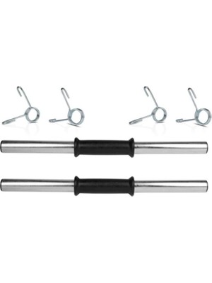 PremiumPort Çift Krom Dambıl Seti 2 Adet 45 cm + Çelik Sıkıştırma Yayı 1,5-3 kg