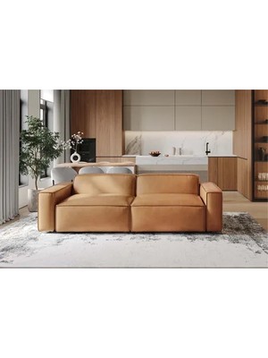 Vivense Orlando Ikili Deri Koltuk, Kahverengi