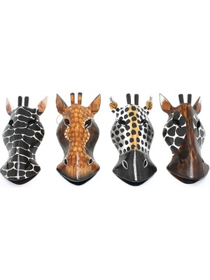 Runaway Ahşap Duvara Asmalı Zebra Maske 20 cm