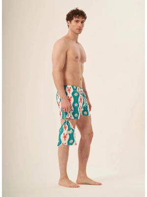 Whitefin Yeşil Erkek Şort Mayo Lopster Wave