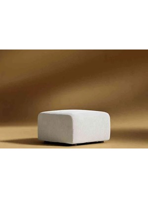 Vivense Kaye Orta Puf, Beyaz