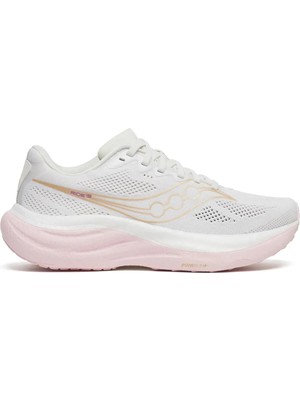 Saucony S11055-151 Rıde 19 Beyaz %92 Tekstil, %8 Sentetik Kadın Koşu Ayakkabısı