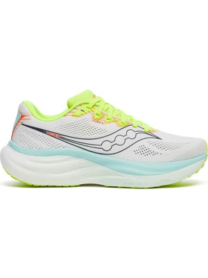 Saucony S11055-131 Rıde 19 Sarı - Beyaz %92 Tekstil, %8 Sentetik Kadın Koşu Ayakkabısı