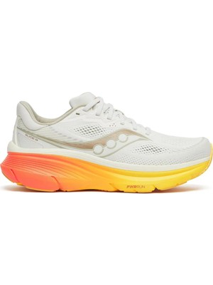 Saucony S21058-145 Guıde 19 Beyaz - Turuncu %86 Tekstil, %14 Sentetik Erkek Koşu Ayakkabısı