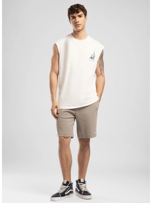 Lee Cooper Luc Erkek Pamuklu Şort Kahverengi