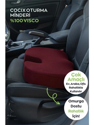 Konforlu Oturma Minderi, Ortopedik Destekli, Araç Için Rahat ve Şık