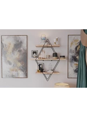 Vivense Bino Büyük Boy Prizma Mutfak Banyo Rafı, Siyah