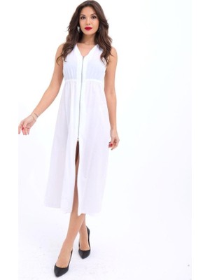 Femora Moda 6510 Elbise-Beyaz