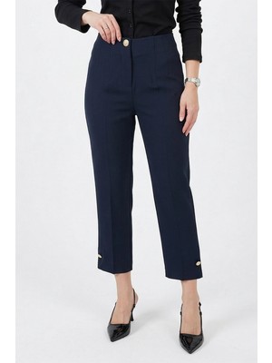 Sentez Paradise Paça Düğme Pensli Pantolon 5566 Lacivert