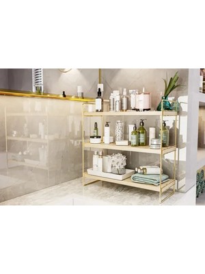 Vivense Bino Organizer Banyo Rafı, Bej