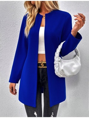 Femora Moda Kadın Uzun Kollu Önü Açık Uzun Modal Ceket