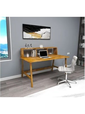 Vivense Woodface Lucy Doğal Ahşap Çalışma Masası, Meşe