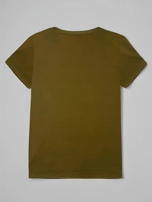 Femora Moda Kadın Kısa Kollu Kedi ve Pati Baskılı Süprem T-Shirt