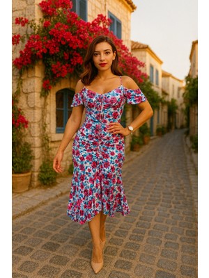 Femora Moda 6410 Elbise-Pembe