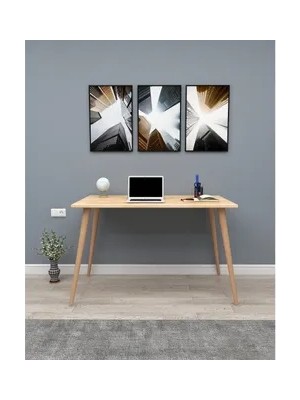 Vivense Rixy Doğal Ahşap Çalışma Masası, 115X55 Cm, Naturel