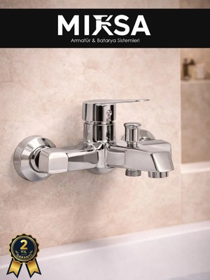 Mixsa Krom Kare Banyo Duş Bataryası Ağır Gövdeli 2 Yıl Garantili, Yerli Üretim