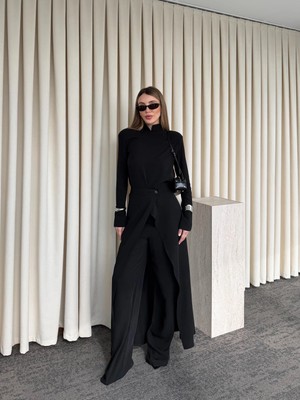 Laluvia Siyah Ester Tasarım Üçlü Takım - 8335