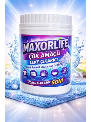 Maxorlife Çok Amaçlı Toz Leke Pas Çıkarıcı Parlatıcı Çamaşır,Kıyafet,mutfak,banyo,lavabo,ayakkabı,kumaş,halı,perde,leke çıkarıcı