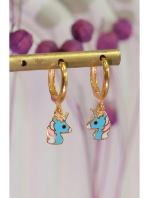 Güneyler Altın Ve Mücevherat Unicorn Çocuk Küpesi 22 Ayar