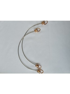 Hobi Durağı 18 cm Uçları Gold Halkalı C Model Çanta Sapı-Çiftli