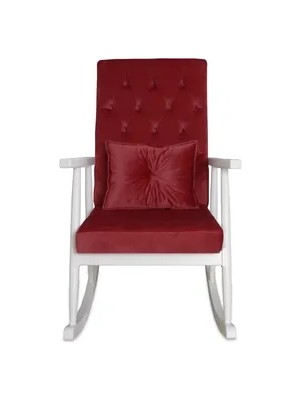 Vivense Trend Sallanan Sandalye, Bordo, Ahşap, Lake Ayak