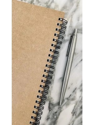 Calperia Kraft Kapaklı Spiralli Notebook - A5 Boyut (15X21 Cm), 100 Yaprak (Noktalı)