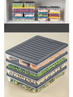 Calperia 4 Adet Çok Amaçlı Şeffaf Buzdolabı Organizeri