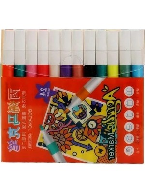 Calperia 24 Adet Sanatsal Akrilik Boya Kalemi, Kalın Model