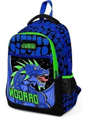 Calperia Üç Gözlü Erkek Çocuk Sırt Çantası - Lacivert Yeşil