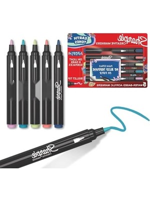 Calperia Yaratıcı Akrilik Boya Kalemleri - Toprak Tonları, 5'li Paket