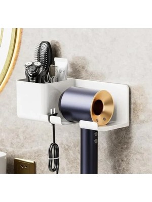 Calperia Duvara Monte Saç Kurutma Makinesi Tutucu - Pratik Banyo Organizeri